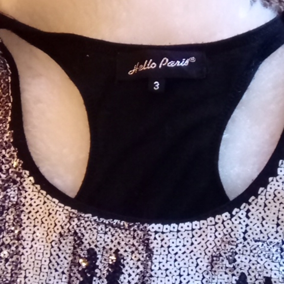 Jr's Sequined Paris Long Tunic sz 3 - Picture 2 of 6